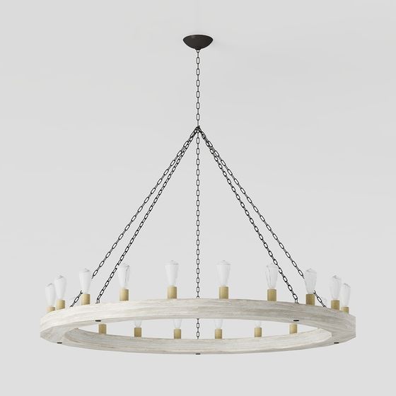 Stylish Low-Polygon Chandelier 3D model for Modern Interiors