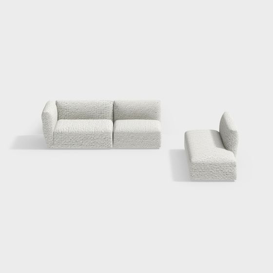 Modern Minimalist Sofa Set 3D model