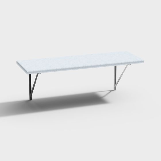 Modern Minimalist Folding Table 3D model
