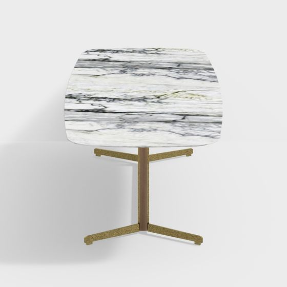 Elegant Minimalist Marble Table 3D model