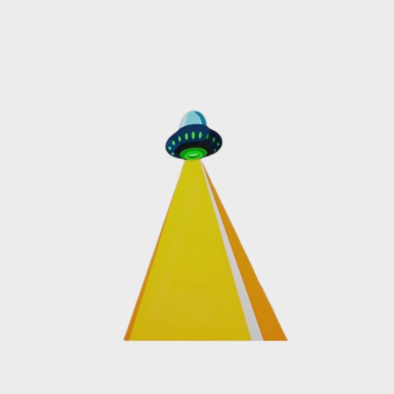 Futuristic UFO Explorer 3D model for Creative Projects