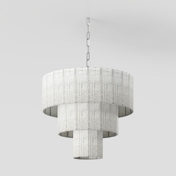 Elegant Low-Poly Chandelier 3D model