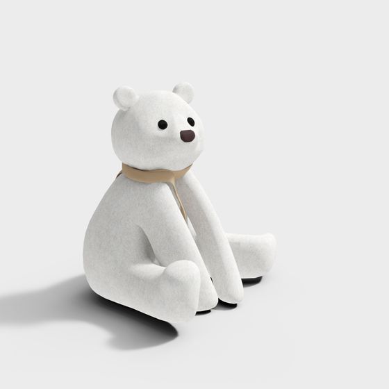 Cute Arctic Bear 3D Model