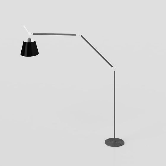 Elegant Low-Poly Floor Lamp 3D model