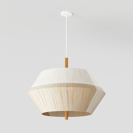Elegant Origami Art Pendant Lamp 3D model for Modern Spaces