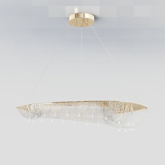 Charming Low-Poly Pendant Light 3D model