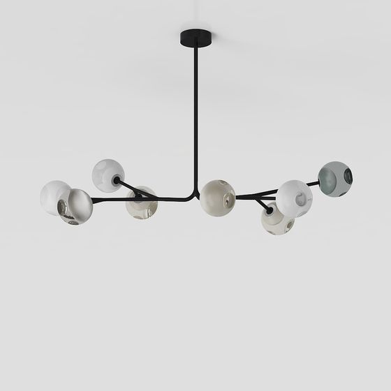 Modern Minimalist Chandelier 3D model