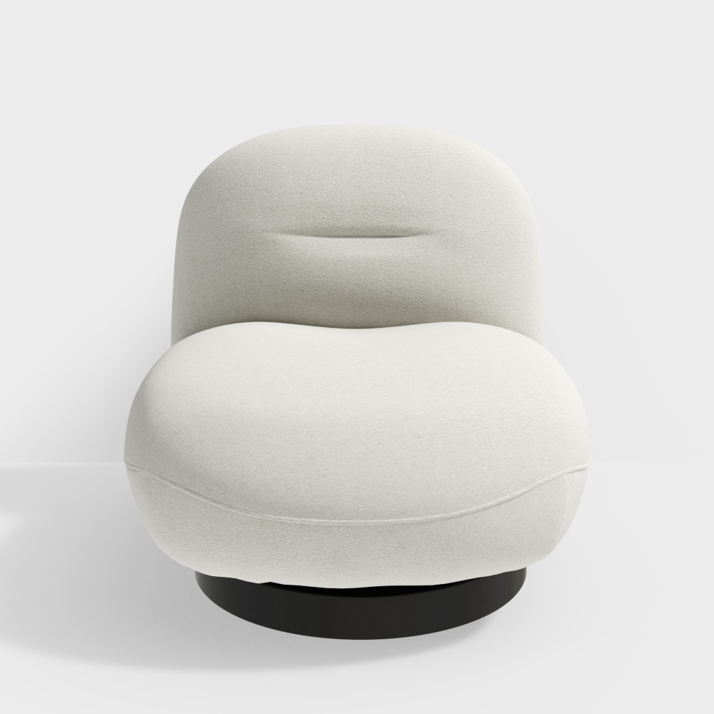 Silla reclinable ASK SVINGBAR color crema con tejido bouclé