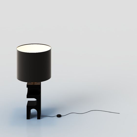 Sleek Table Lamp 3D model for Interior Design
