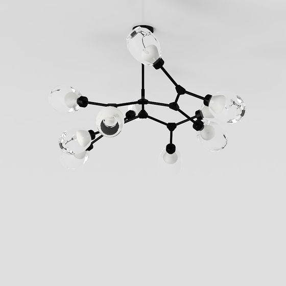 Stylish Low-Poly Pendant Light 3D model