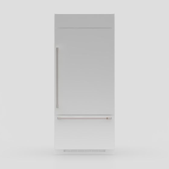 Modern Embedded Refrigerator 3D model for Creative Spaces