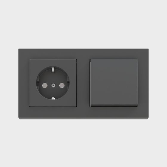 Modern Minimalist 3D Socket Panel Model
