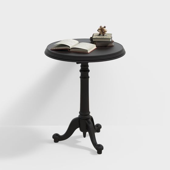 Vintage Round Table 3D model