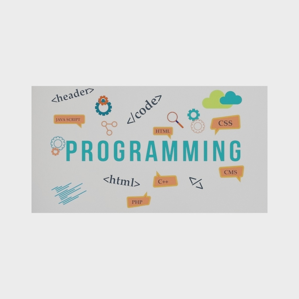 Vibrant Low-Polygon 3D Model of Programming World