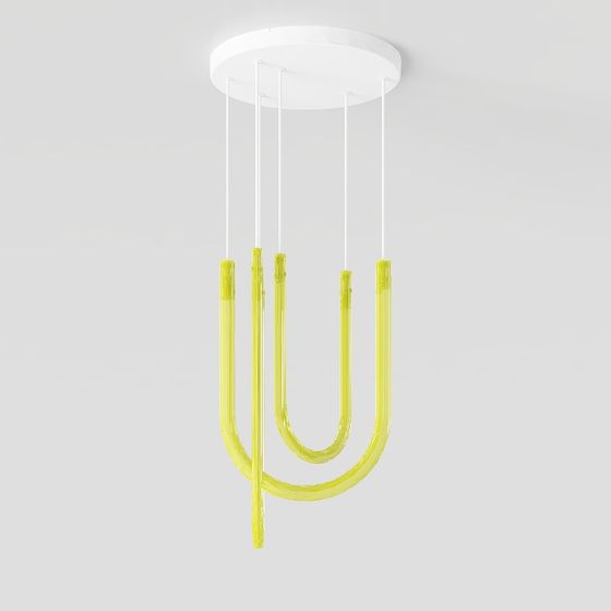 Neon Loop Pendant Light 3D model