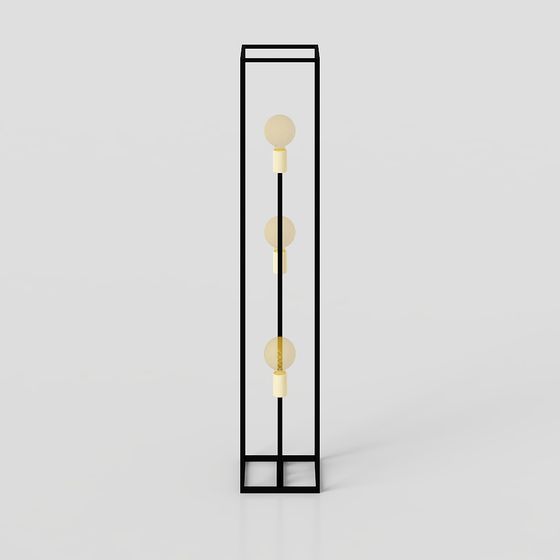 Stylish Minimalist Floor Lamp 3D model for Interiors