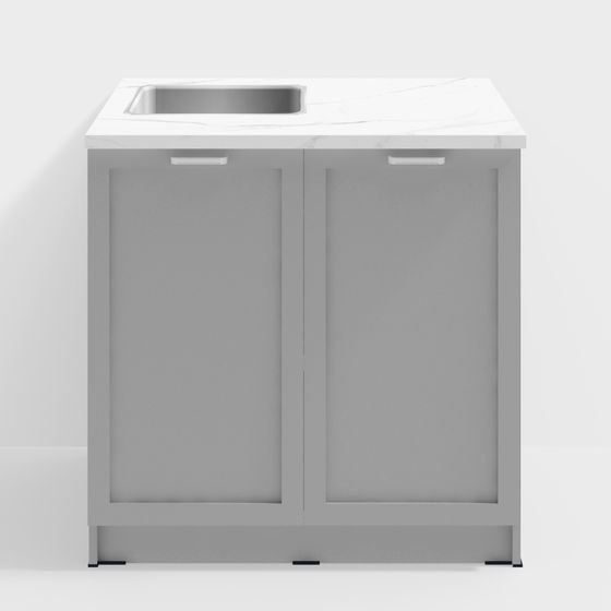 Stylish Bathroom Vanity 3D model for Modern Spaces