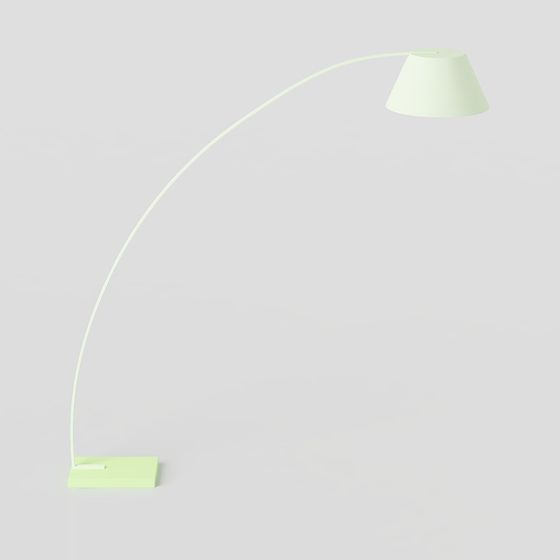 Unique Low-Polygon Floor Lamp 3D model for Modern Spaces