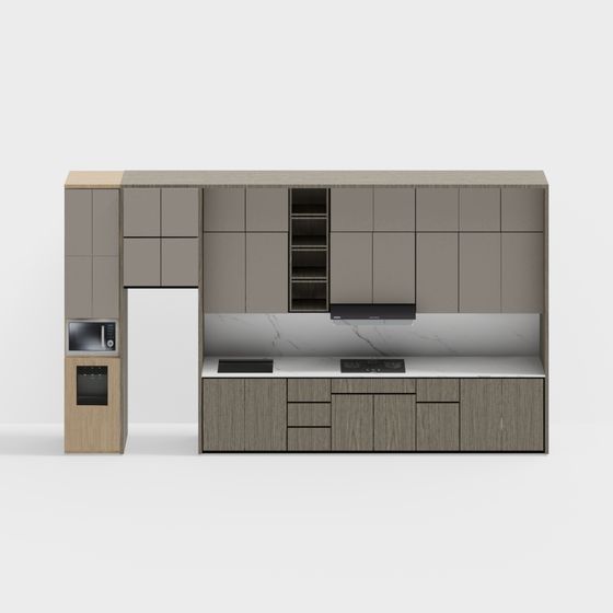 Elegant Kitchen Cabinet Door 3D model