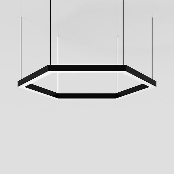 Stylish Hexagonal Pendant Light 3D model