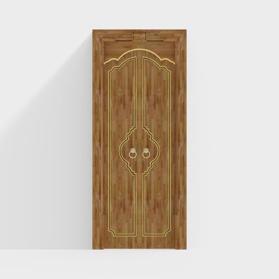 Vintage Wooden Door 3D model