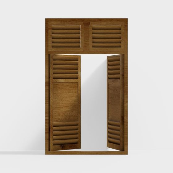 Vintage Wooden Shutter 3D model