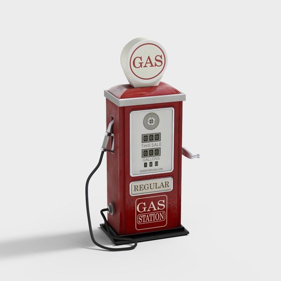 Vintage Gas Pump 3D model