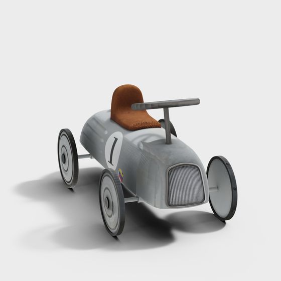 Charming Vintage Toy Car 3D Model