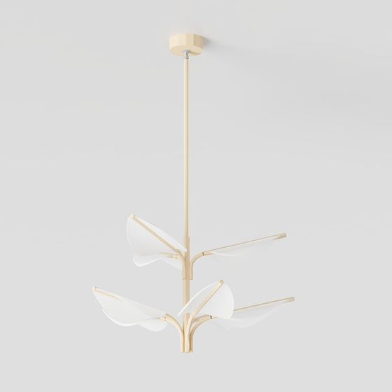 Elegant Floral Chandelier 3D model for Modern Spaces