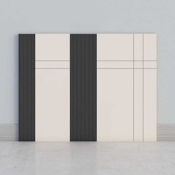 Contemporary Minimalist Wall 3D model for Creative Projects