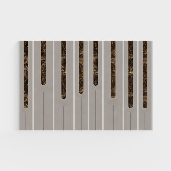 Marble Piano Keys 3D model for Artistic Interiors