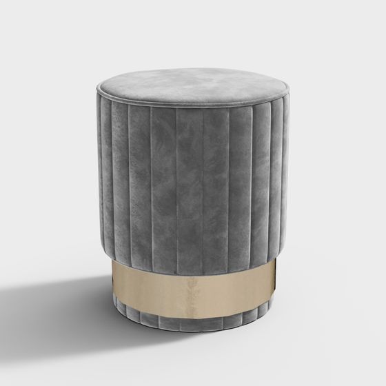 Chic Round Stool 3D model for Contemporary Spaces