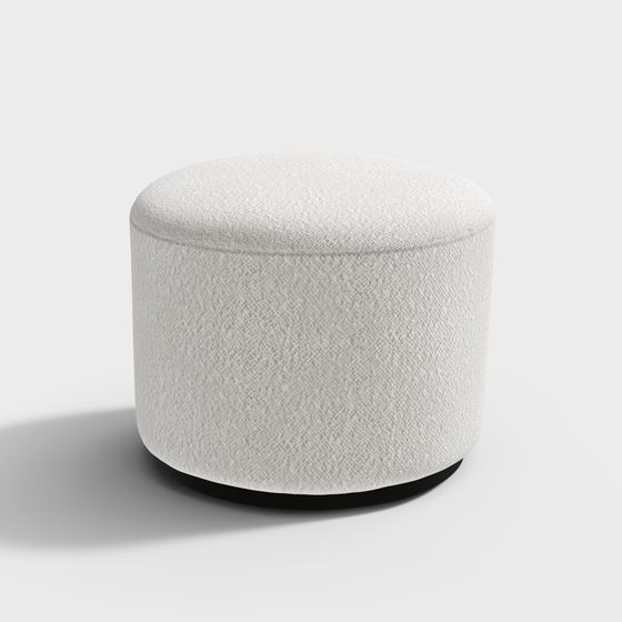 Elegant Round Stool 3D model for Modern Interiors