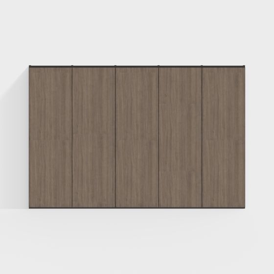 Realistic Wooden Partition Wall 3D model for Creative Projects