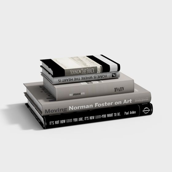 Elegant Book Stack 3D model