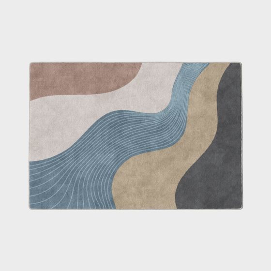 Abstract Low-Poly Carpet 3D model for Creative Interiors