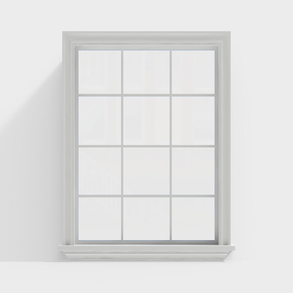 Elegant Minimalist Window 3D model Design