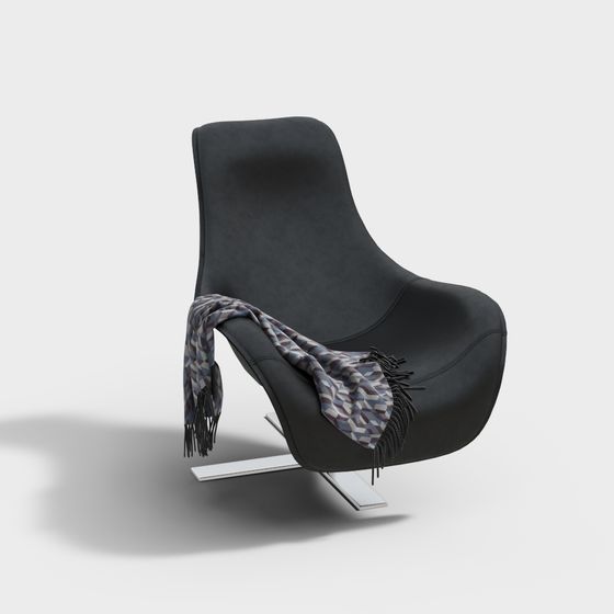 Stylish Low-Polygon Armchair 3D model