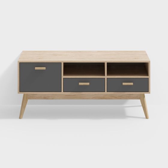 Modern Minimalist TV Cabinet 3D model