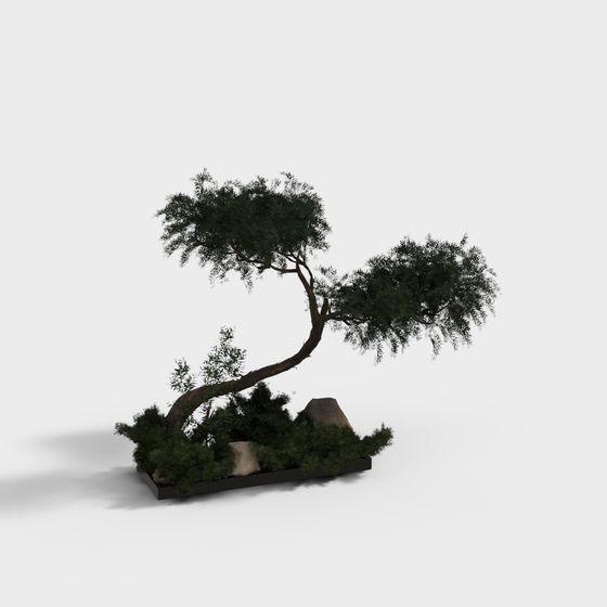 Low Poly 3D Tree Model for Creative Landscapes