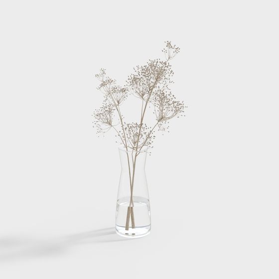 Stunning Dried Flower Vase 3D Model