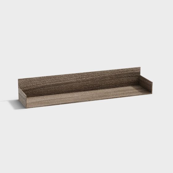 Elegant Wooden Shelf 3D model for Creative Spaces