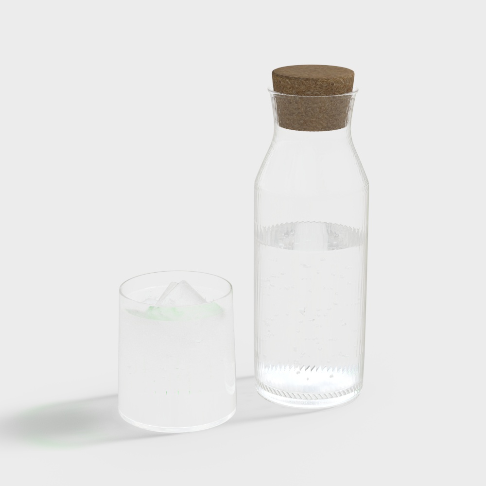 Стеклянная чашка для воды