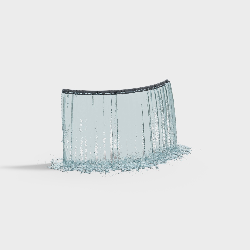 Water Curtain Waterfall 3D model