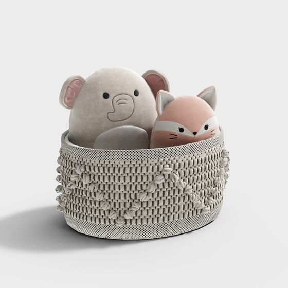 Cozy Critters Basket 3D model