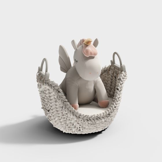 Dreamy Low-Poly Unicorn 3D model