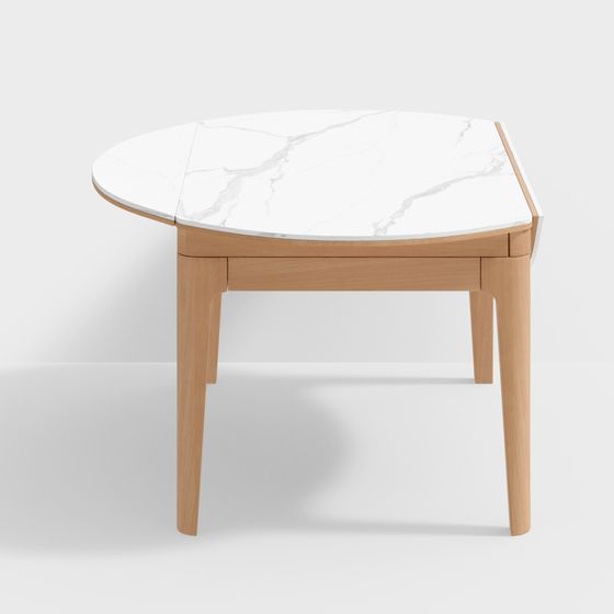 石板跳台 - 木色 - 半開