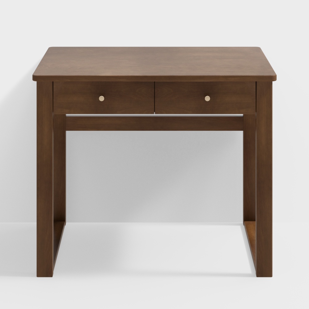 Nordic desk 90cm - walnut color
