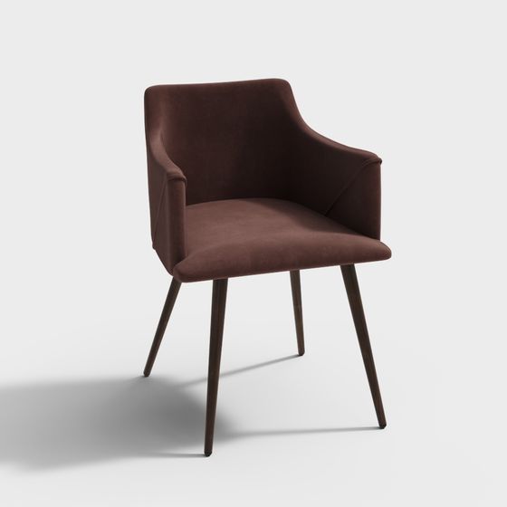 Elegant Low-Polygon Chair 3D model for Modern Interiors