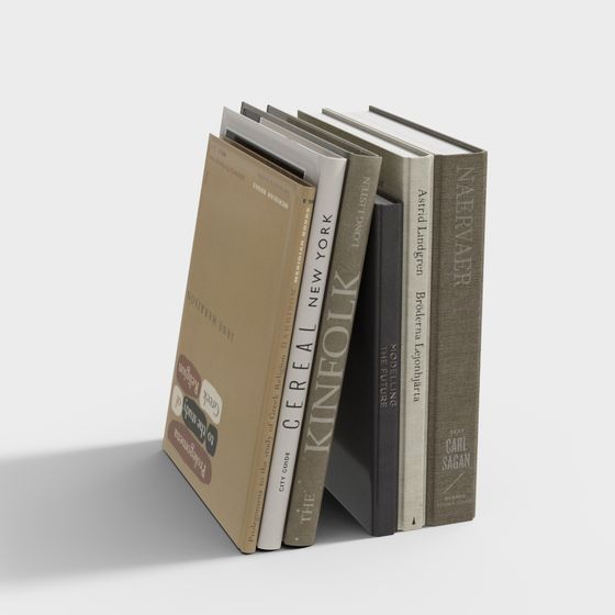 Stylish Bookshelf 3D model